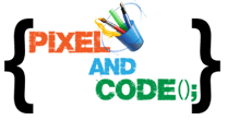 Pixel and Code Logo